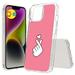 TalkingCase Hybrid Phone Cover Compatible for Apple iPhone 15 Cute Finger Heart Print w/ Glass Screen Protector Acrylic Back Raised Edges Print in USA