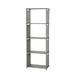 Bookshelf Shelf Rack Storage Rack Magazine Rack Bookcase Shelving Display Shelves Storage Unit PP and Non-woven Fabric Shelf (Five-story Silver Gray)