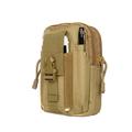 Men s Outdoor Tactical Molle Waist Bags Casual Waist Pack Purse Mobile Phone Case (Khaki)