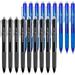 Vanstek 18 Pack Retractable Erasable Gel Pens Clicker 9 Black & 9 Blue Fine Point(0.7) Make Mistakes Disappear Premium Comfort Grip Black & Blue Ink for Writting Note Taking and Crossword Puzzles