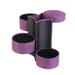 Retro Cylinder Shaped Three-Layer Mini Roll-up Snap Jewelry Storage Box Case Holder Organizer (Purple)