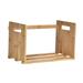 1pc Retractable Desktop Bookend Home Office Bamboo Book Organizer (Wood Color)