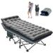 Ficisog Adult Camping Cot Folding Cot Bed with 3 Detachable Mattress& Carry Bag Supports 900 lbs