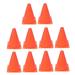 10PCS 18cm Roadblock Cone Shape Plastic Soccer Football Training Auxiliary Tools Sports Gear (Orange)