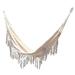 Yucurem Portable Outdoor Backyard Tassel Canvas Swing Bed Camping Single Hammock