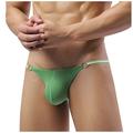 DENGDENG Mens Thongs And G String Breathable Athletic Solid Color Jockstrap Mens Sexy Underwear Briefs Comfortable Low Rise Sexy Micro Bikini Thong Green XL