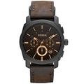 Fossil Watch for Men Machine, Quartz Chronograph Movement, 42 mm Brown Stainless Steel Case with a Genuine Leather Strap, FS4656