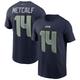 Men's Nike DK Metcalf College Navy Seattle Seahawks Name & Number T-Shirt