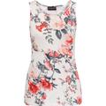 Brands - Anna Rose Anna Rose Floral Print Vest White/Red Women's