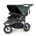 Out ‘n’ About Nipper Double Stroller | Side by Side Pushchair | Newborn - 4 Years | All-Terrain Twin Buggy | Sycamore Green | Rain Cover and Removable Basket Included