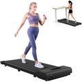 Dskeuzeew Treadmills for Home, Ultra Slim Walking Running Machine with 1-10km/h, Electric Under Desk Treadmill for Home/Office Fitness Exercise, No Assembly Required (Dark black)