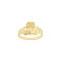 14ct Yellow Gold Mens Irish Claddagh Celtic Trinity Knot Ring Size T 1/2 Jewelry Gifts for Men