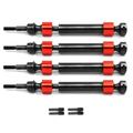 JYARZ Hardened Steel Splined CVD Drive Shaft 5451X, For Traxxas 1/10 /For Maxx/For E-Revo/For Summit/For E-MAXX/For T-MAXX RC Car Upgrade Parts (Color : 4pcs Red)