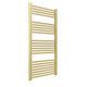 Straight Brushed Brass Heated Towel Ladder Rail Bathroom Radiator 500mm (w) x 1200mm (h) - 2084 BTUs