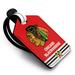 Chicago Blackhawks Personalized Leather Luggage Tag