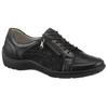 Schnürschuh WALDLÄUFER "HENNI", Damen, Gr. 6 (39), schwarz, Nubukleder, Nappaleder, sportlich, Schuhe, in Schuhweite H = sehr weit, Freizeitschuh, Halbschuh, Schnürschuh