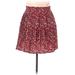 Shein Casual Mini Skirt Mini: Red Floral Bottoms - Women's Size X-Large