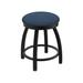 Holland Bar Stool 802 Misha Swivel Vanity Stool Upholstered in Blue/Black | Wayfair 80218BW024