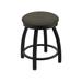 Holland Bar Stool 802 Misha Swivel Vanity Stool Upholstered in Gray/Black/Brown | Wayfair 80218BW019