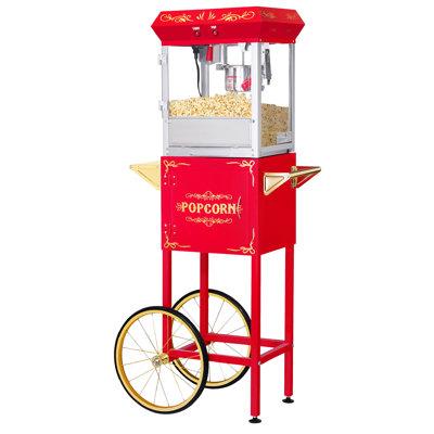 Great Northern Popcorn 6 oz. Kettle Popcorn Machine w/ Cart in Red | 56.5 H x 12.4 W x 17.1 D in | Wayfair 83-DT6095