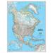 National Geographic Maps North America Classic Wall Map in Gray/White/Blue | 30 H x 24 W in | Wayfair RE0620014T