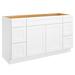 HomLux Sink Base Cabinet w/ Soft Closing Doors, for the Laundry Room, Shower Room, Utility Room in White | 34.5 H x 60 W x 21 D in | Wayfair