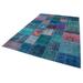 Blue 81" x 119" L Area Rug - Lofy K?rk Patchwork Machine Woven Rectangle 6'9" x 9'11" Indoor/Outdoor Area Rug in 119.0 x 81.0 x 0.4 in | Wayfair