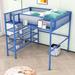 Harriet Bee Hashaam Full Loft Bed Metal in Blue | 66 H x 66 W x 77 D in | Wayfair ED34C000C7E84EB9960DF3B853471DA7