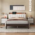 Wrought Studio™ Gabryal Bedroom Set Upholstered, Wood in Brown | 39.4 H x 56.1 W x 85.2 D in | Wayfair 34FED72B10524CB8808322399324EF85