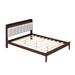 Red Barrel Studio® Standard Bed Wood & /Upholstered/Linen in Black/Brown | 39.36 H x 56 W x 81.26 D in | Wayfair 8074BE02BBDC4F71A7D54EFFAF2EA973