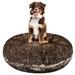 Bessie and Barnie Luxury Shag Plush Faux Fur Bagel Pet Doughnut Polyester in Brown | Extra Large (10" H x 50" W x 50" D) | Wayfair BAGEL-FDBE-XL