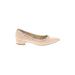 Lulus Flats: Slip On Chunky Heel Work Ivory Print Shoes - Women's Size 6 - Pointed Toe