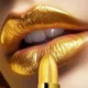 Glitter Gold Lipstick Shiny Metallic Matte Velvet Waterproof Long Lasting Sexy Gold Red Pink Lip