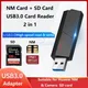 New USB3.0 NM Card Reader 2 in 1 Nano Memory Card& SD Card Reader Portable USB Flash Memory Card