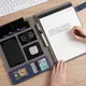 Multifunction A4 Leather Portfolio File Folder Man Phone Document Holder Organizer Executive