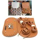 7pcs /set Handmade Handbag Shoulder Strap Woven Bag Set Leather Bag Bottoms With Hardware