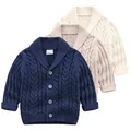 2022 Kids Jacket Handsome Baby Boys Knitting Sweaters Children Clothing Girls Cardigan Baby Spring