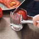 Stainless Steel Kitchen Handheld Orange Lemon Slicer Tomato Cutting Clip Fruit Slicer Onion Slicer