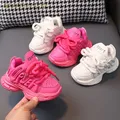 2023 Baby Chunky Shoes Girl Sports Shoes Toddler Boy Fashion Solid Color Sneakers 1-6 Years Kids