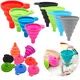 Universal Foldable Car Engine Funnel Silicone Liquid Funnel Washer Fluid Change Portable Auto Engine