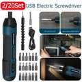 Mini Cordless Electric Screwdriver Rechargeable 1300mah Power Drill Bits Set 3.6V Household