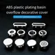 4Pcs Plastic Sink Hole Overflow Cover for Kitchen Bathroom Basin Trim Bath Drain Cap Sink Wash Basin