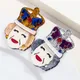 New Elegant Queen Elizabeth II Acrylic Brooches for Women's Clothing Glitter Crown Granny Figure