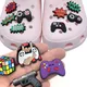 Wholesale 1pcs PVC Shoe Accessories for Crocs Charms Gamepad Badge Women Clogs Buckle Kids Pins