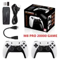 New M8 PRO Video Game Console 2.4G Double Wireless Controller Game Stick 4K 20000 Games 64GB Retro