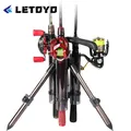 LETOYO ROD STAND 530 Fishing Rod Support Tripod Lure Box Stand Portable Barrel Holder Pole