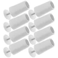 8 Pcs Blinds Window Roller Shutters Stop Stoppers Plastic White Aluminum Alloy Repair Parts Blind