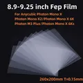 5Pcs FEP Film 8.9Inch 260*200*0.15mm For ANYCUBIC Mono X 4k 6k Mono X2 M3 Plus Elegoo Saturn 3D