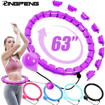Slimming Hoop With Weight Exercise Weights Sport Sports Hoop Waist Trainer Exercise At Home Fitness