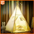 1.6M/1.3M Kid Tent Play House Wigwam for Children Portable Child Tipi Tents Teepee Toddler Ball Pit